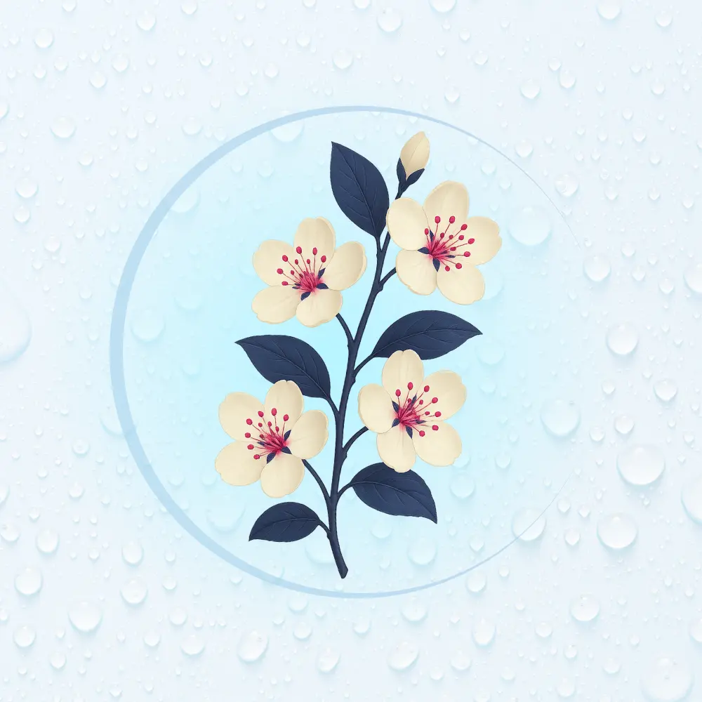 Bachblüte Nr. 6: Cherry Plum (Illustration)