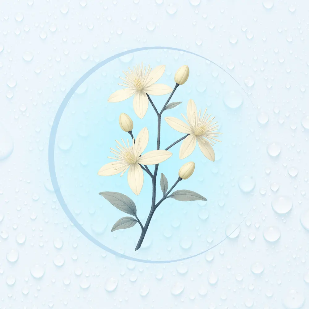 Bachblüte Nr. 9: Clematis (Illustration