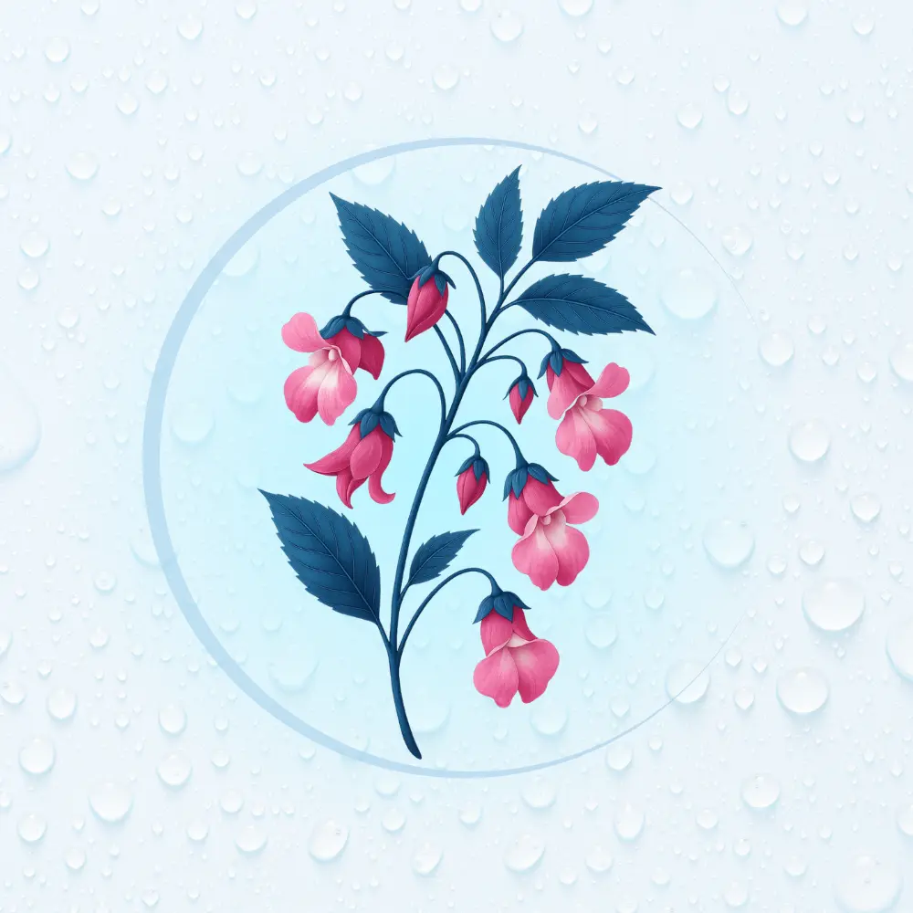 Bachblüte Nr. 18: Impatiens (Illustration)