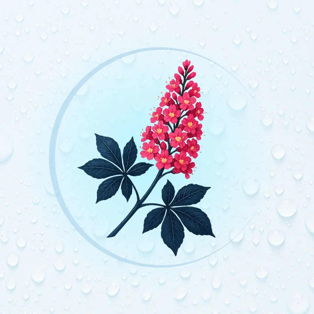 Bachblüte Nr. 25: Red Chestnut (Illustration)