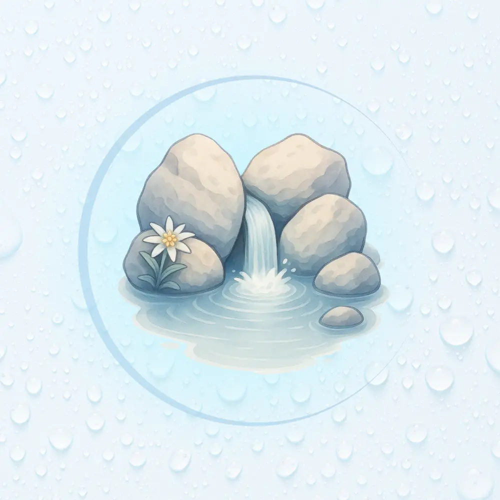 Bachblüte Nr. 27: Rock Water (Illustration)