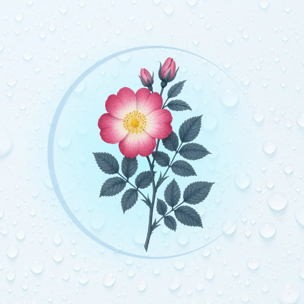 Bachblüte Nr. 37: Wild Rose (Illustration)