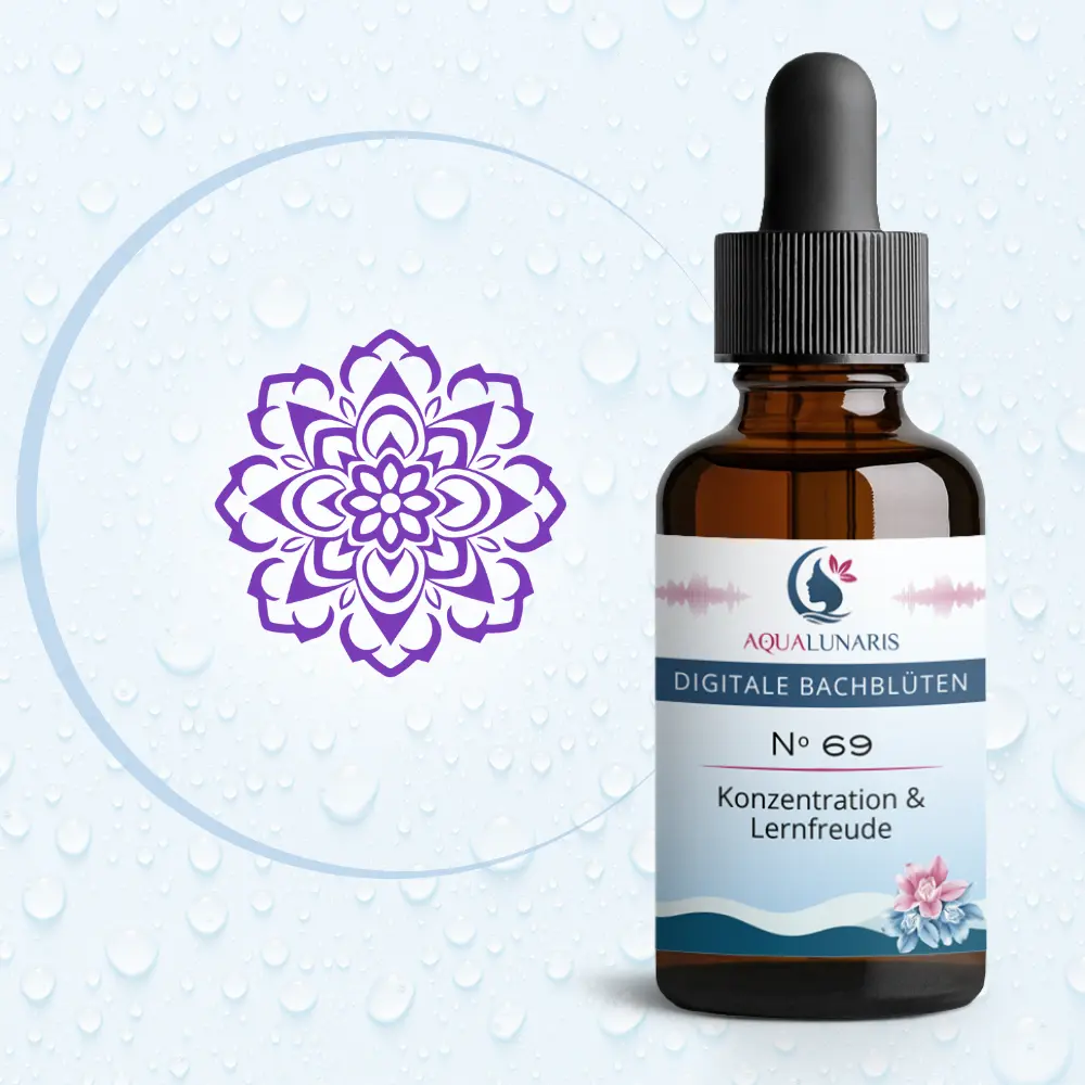 Digitale Bachblüten Mischung N° 69 – Konzentration & Lernfreude – Produktbild